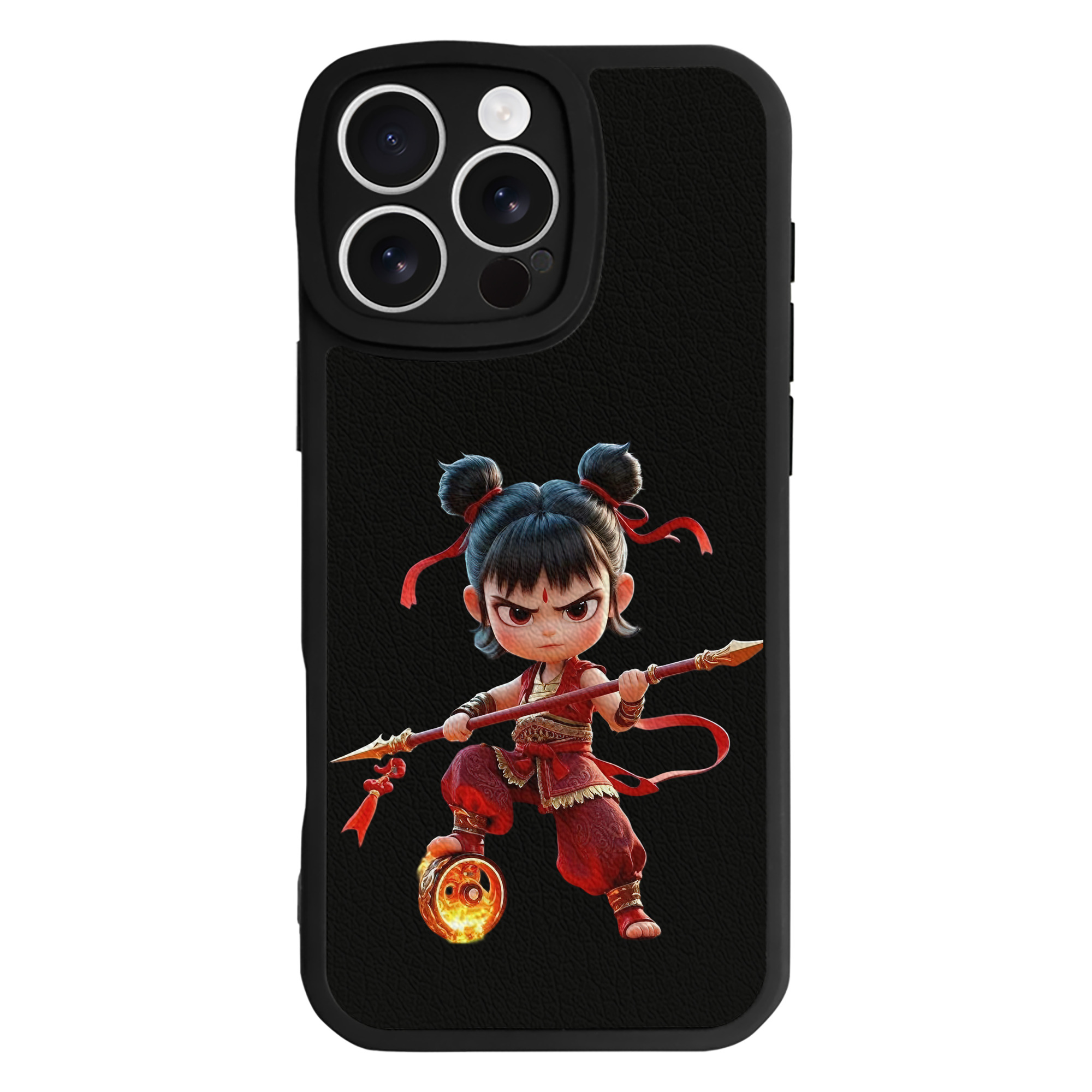 （画像用） Ne Zha 2 ナタ 魔童の大暴れ 【iPhone 16シリーズ対応】シリコンスマホケース（レザー調） 材質：シリコン